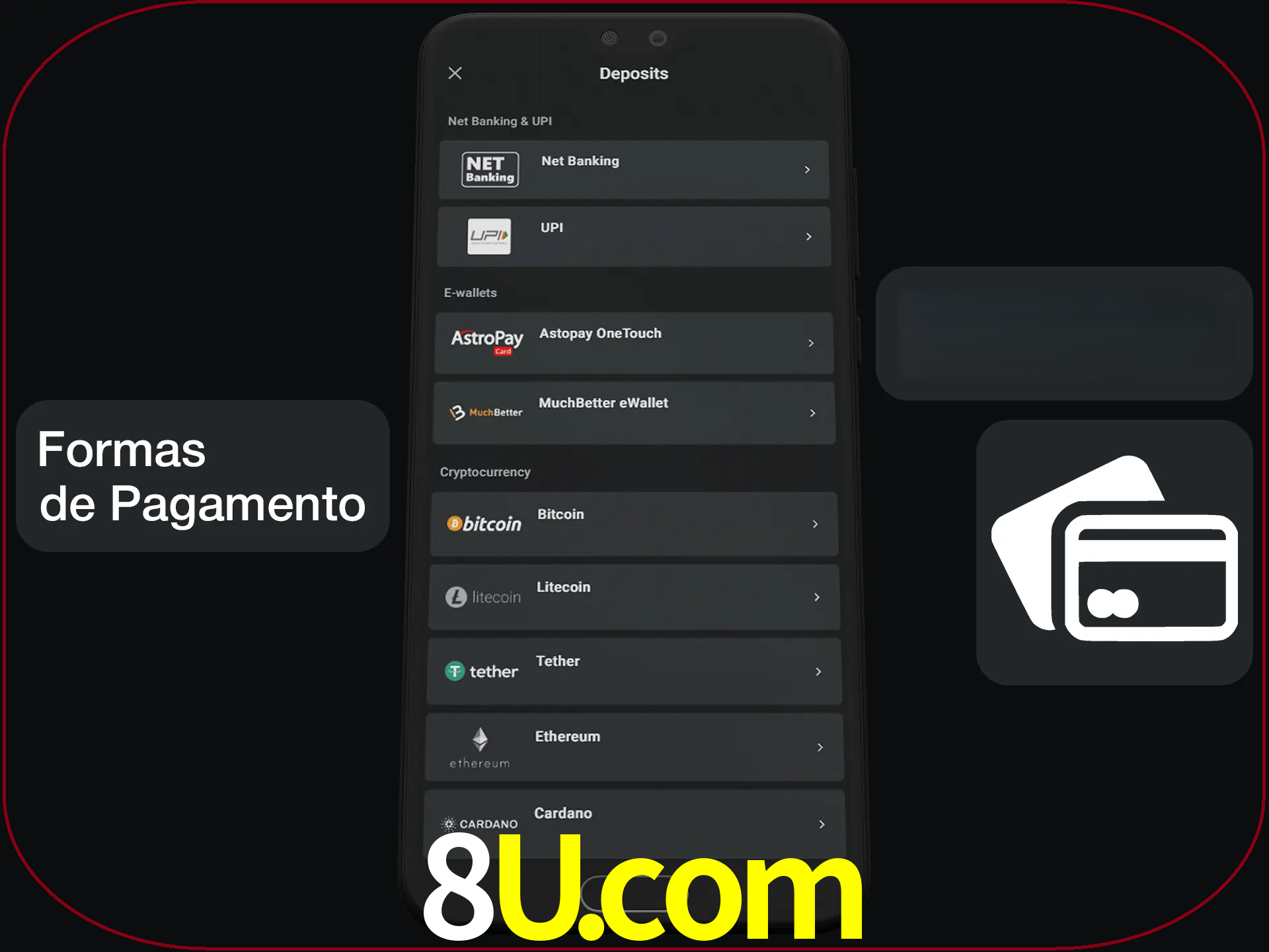 Escolha a forma de pagamento de sua preferência.